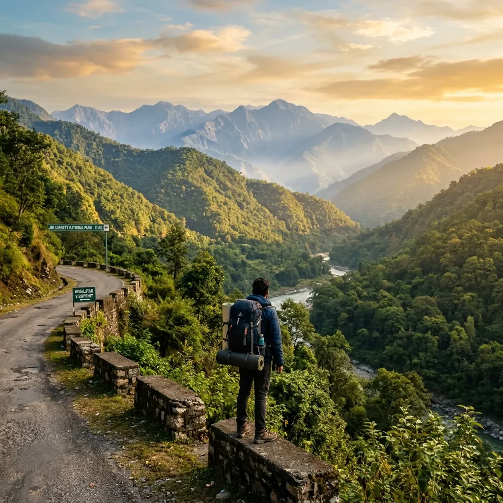 Uttarakhand mountains and valley view